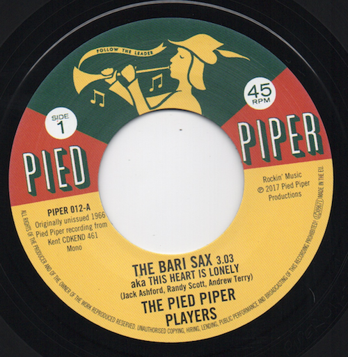 Pied Piper Players - The Bari Sax / The Cavaliers - We Go Together 45