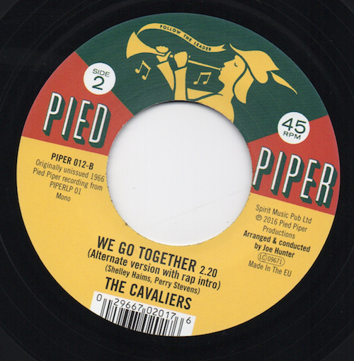 Pied Piper Players - The Bari Sax / The Cavaliers - We Go Together 45
