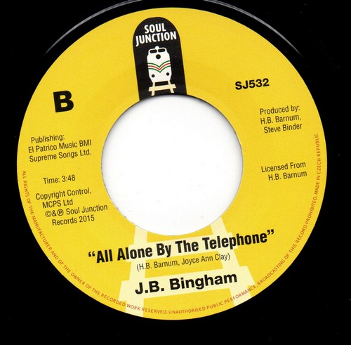 JB Bingham - Fellas, Don't Let The Girls Take Over / All Alone By The Telephone 45