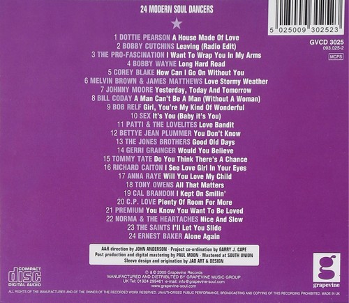 Sound Of The Grapevine Volume 2 24 Modern Soul Dancers CD (Back Cover)