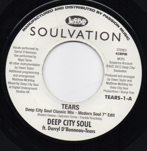 Tears (Deep City Soul Classic Mix - Modern Soul 7" Edit) / (Instrumental Mix) 7"-14970