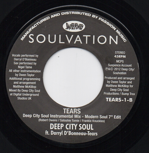 Tears (Deep City Soul Classic Mix - Modern Soul 7" Edit) / (Instrumental Mix) 7"-14969
