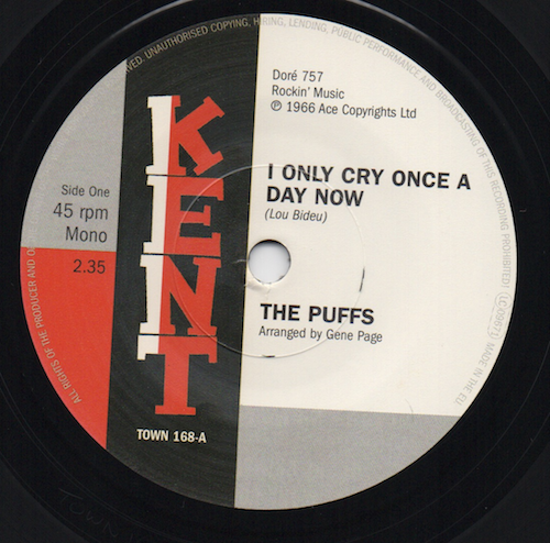 The Puffs - I Only Cry Once A Day Now / Superbs - Wind In My Sails 45