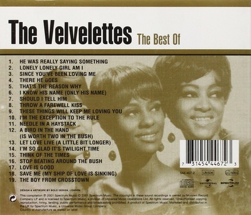 The Velvelettes - The Best Of CD (Back Cover)